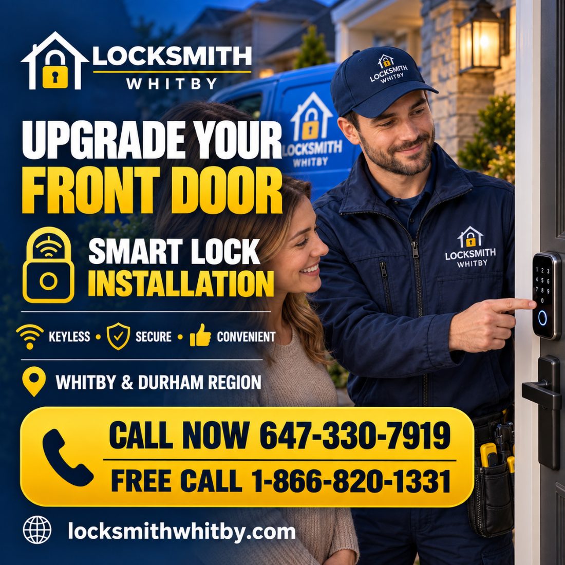 Upgrade your front door with keyless smart lock installation in Whitby